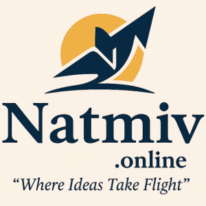 Logo with rocket and sun motif